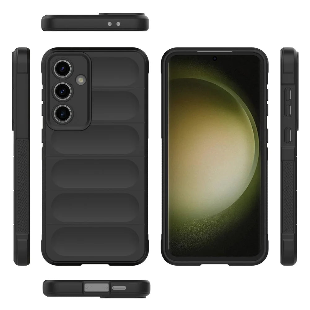 For Samsung Galaxy S24 FE Case Soft TPU Drop Resistant Phone Cover - Black - 6
