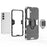 For Samsung Galaxy S24 FE Case PC+TPU Kickstand Cell Phone Back Cover - Black - 4