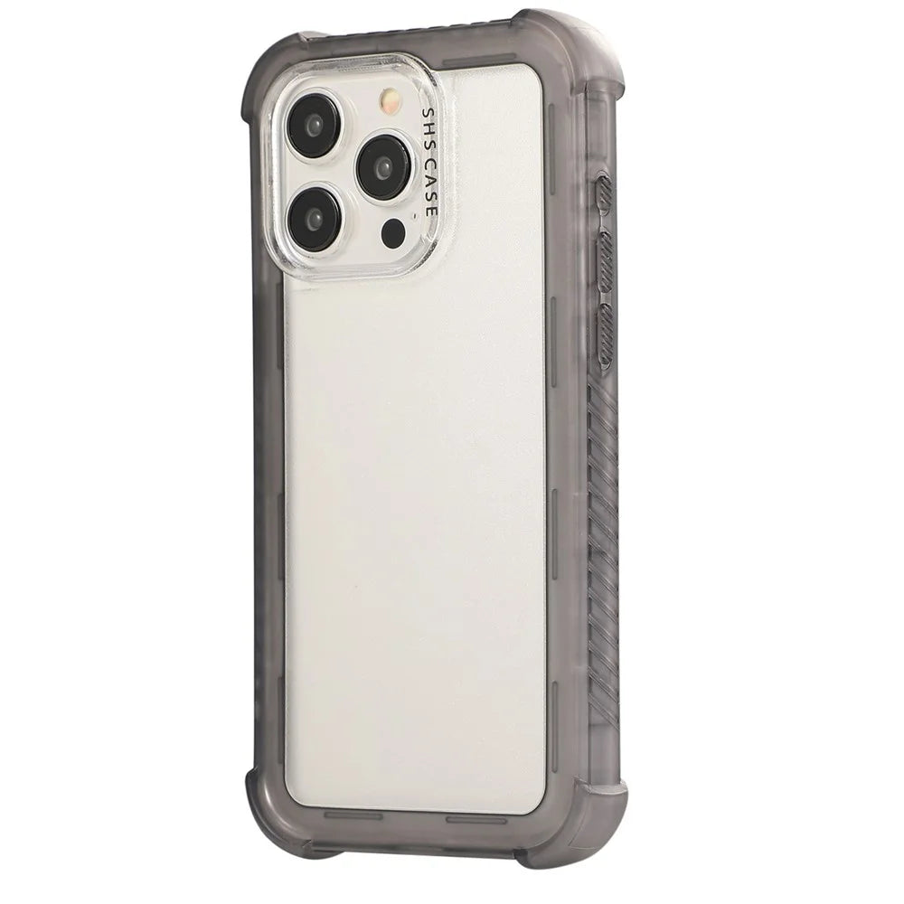 For iPhone 16 Pro Max Matte Case TPU+PC 3-in-1 Protective Phone Cover - Grey - 1