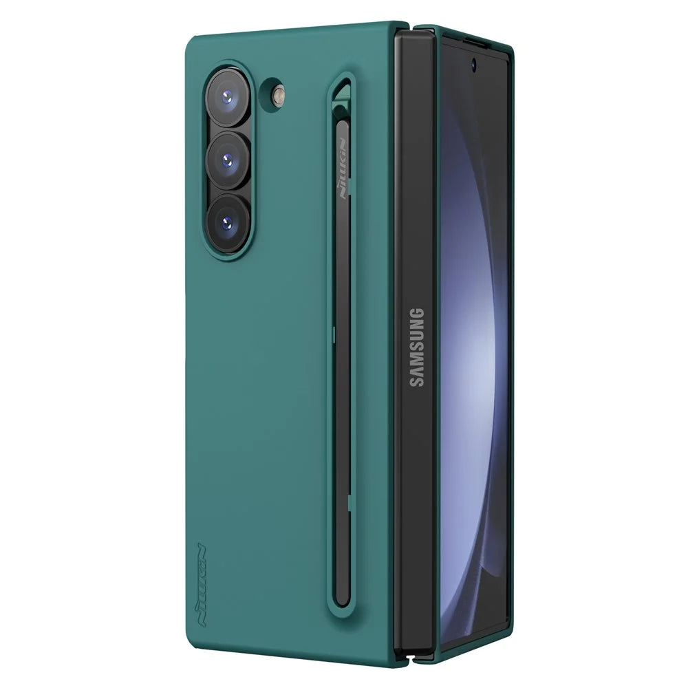 NILLKIN Flex Pure Fold Case for Samsung Galaxy Z Fold6 5G Silicone+PC Phone Cover with Stylus Pen - Green - 4