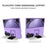 For Samsung Galaxy Z Fold6 5G Case Hidden Kickstand Hard PC Phone Cover - Purple - 6
