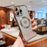For iPhone 14 Pro Max Magnetic Case Gradient TPU Phone Cover with Cute Love Heart Pattern - Gold - 2