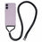 For iPhone 16 Case Clear TPU Protective Back Phone Cover with Strap (Large Lens Hole) - 1