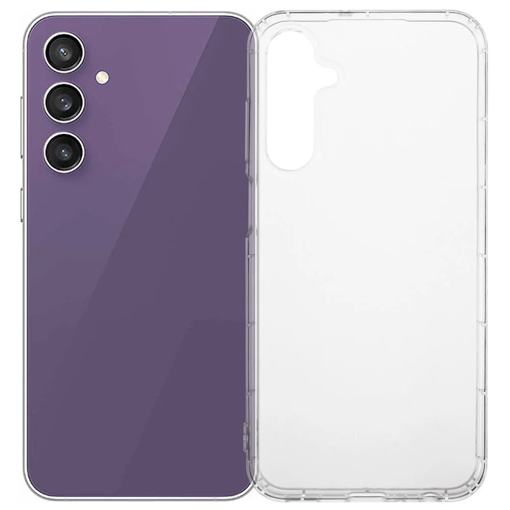 For Samsung Galaxy S24 FE Clear Case Anti-Drop TPU Phone Cover (Big Rear Lens Hole) - 1