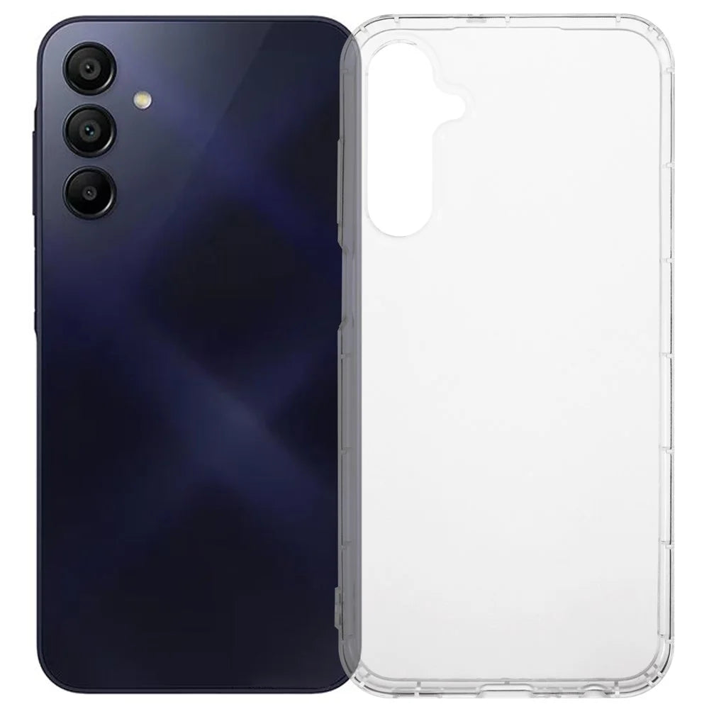 For Samsung Galaxy A15 4G  /  5G Clear Case Anti-Drop TPU Phone Cover (Big Rear Lens Hole) - 1