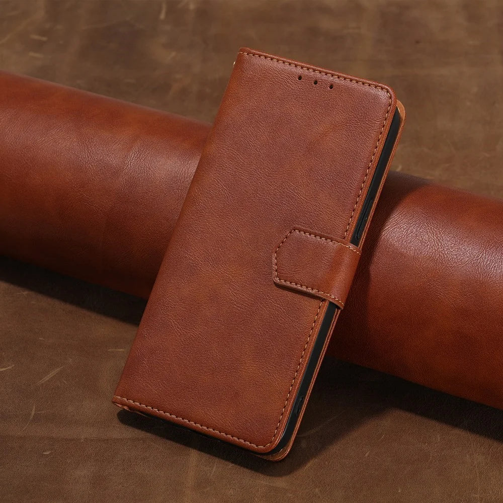 For Sony Xperia 5 IV 5G Waterproof PU Leather Case RFID Blocking Magnetic Clasp Phone Cover with Stand Wallet - Brown - 6