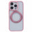 For iPhone 16 Pro Case PC+TPU Phone Cover Rotation Ring Holder Kickstand - Pink - 3