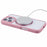 For iPhone 16 Pro Case PC+TPU Phone Cover Rotation Ring Holder Kickstand - Pink - 5