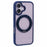 For iPhone 16 Case Built-In Kickstand PC+TPU Phone Cover Rotate Ring Holder - Blue - 1