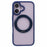 For iPhone 16 Case Built-In Kickstand PC+TPU Phone Cover Rotate Ring Holder - Blue - 3