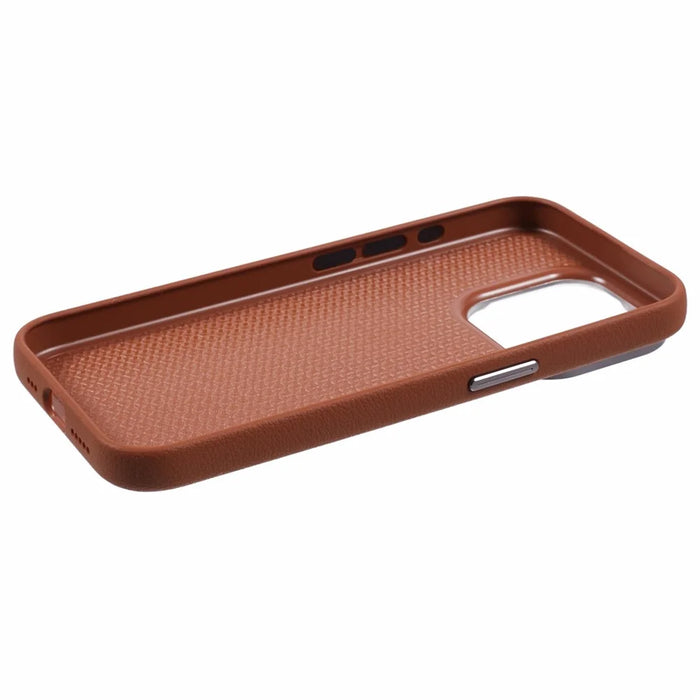 X-LEVEL For iPhone 15 Pro Case Slim PU Leather Hard PC Shell Phone Cover - Brown - 4