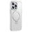 X-LEVEL For iPhone 14 Pro Max Case Magnetic Kickstand TPU+PC Phone Cover Metal Lens Frame - Transparent White - 1