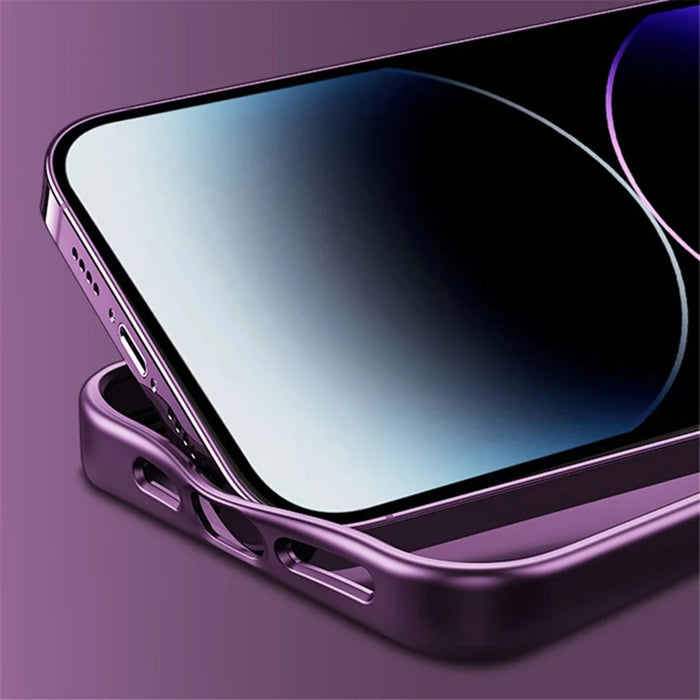 X-LEVEL For iPhone 14 Pro Max Case Magnetic Kickstand TPU+PC Phone Cover Metal Lens Frame - Transparent White - 6
