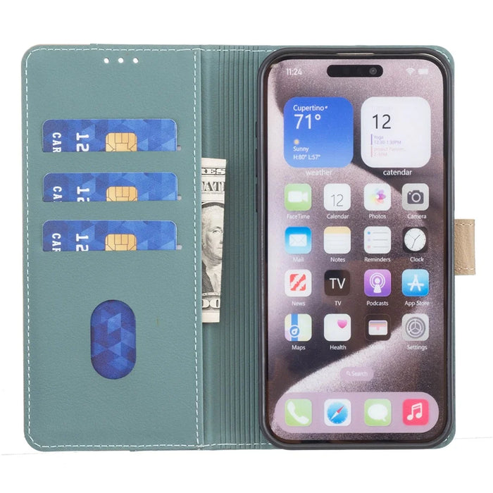 BINFEN COLOR BF33 For Samsung Galaxy A14 5G / 4G Case PU Leather RFID Blocking Phone Cover - Green - 2
