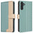BINFEN COLOR BF33 For Samsung Galaxy A54 5G Case Wallet RFID Blocking Leather Cover - Green - 1