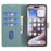 BINFEN COLOR BF33 For iPhone 14 Pro Case Wallet Stand View Leather Phone Cover - Green - 2