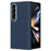 For Samsung Galaxy Z Fold4 5G Case Carbon Fiber Texture Leather Hard PC Phone Cover - Blue - 3