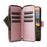 R20 For Samsung Galaxy S23+ Case Zipper Pocket Leather Phone Cover with 9 Card Slots - Rose Gold - 3