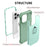 For iPhone 14 Pro Max L-Style Phone Case with Ring Holder Kickstand Protective Phone Back Cover - Green - 7
