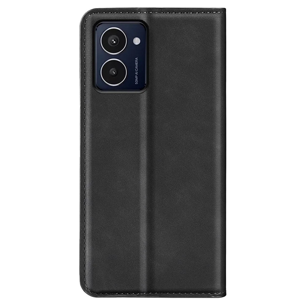 For HMD Pulse / Pulse+ / Pulse Pro Wallet Case Skin-Touch PU Leather Folio Flip Phone Cover - Black - 7