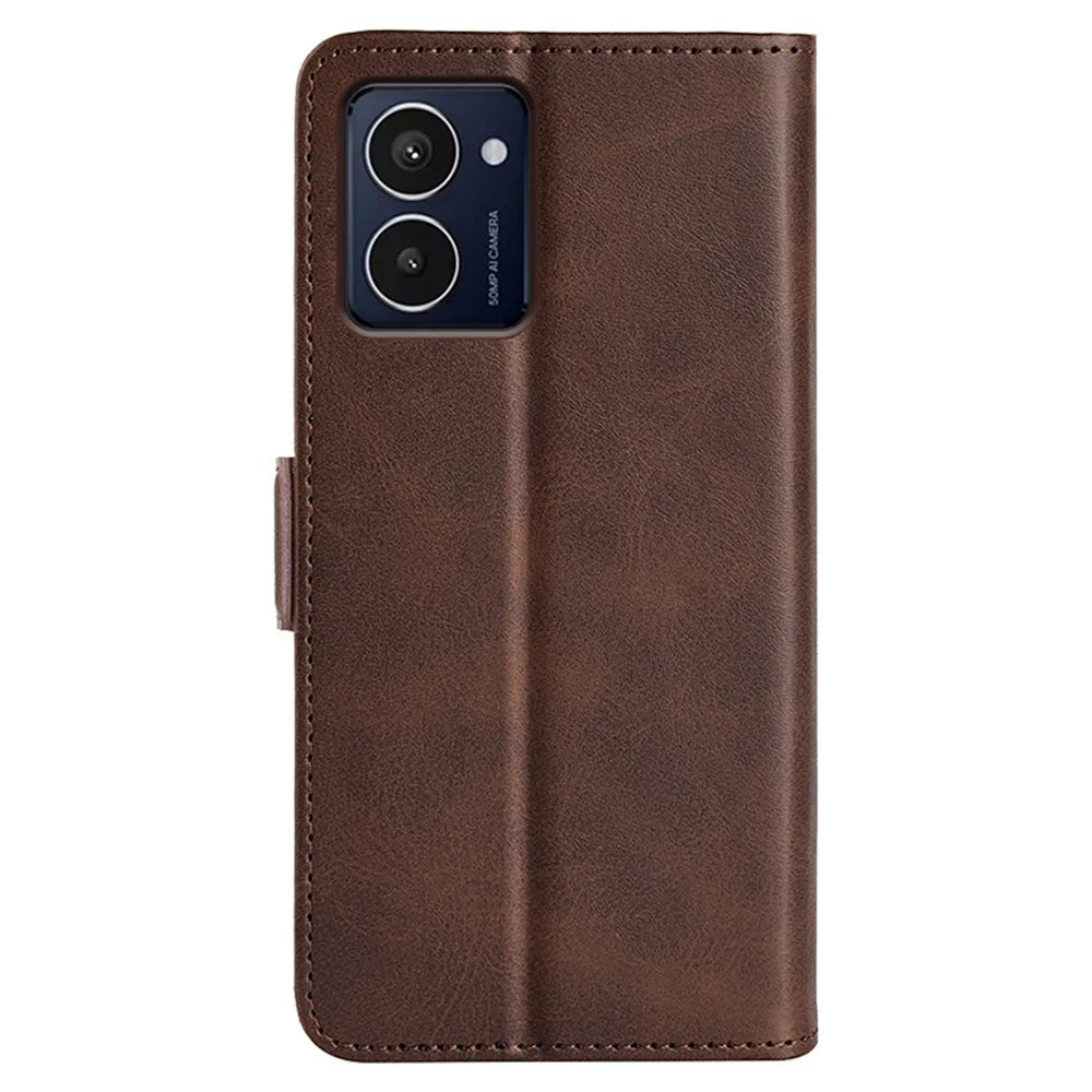 For HMD Pulse / Pulse+ / Pulse Pro Wallet Case Calf Texture Leather Stand Phone Cover - Brown - 6