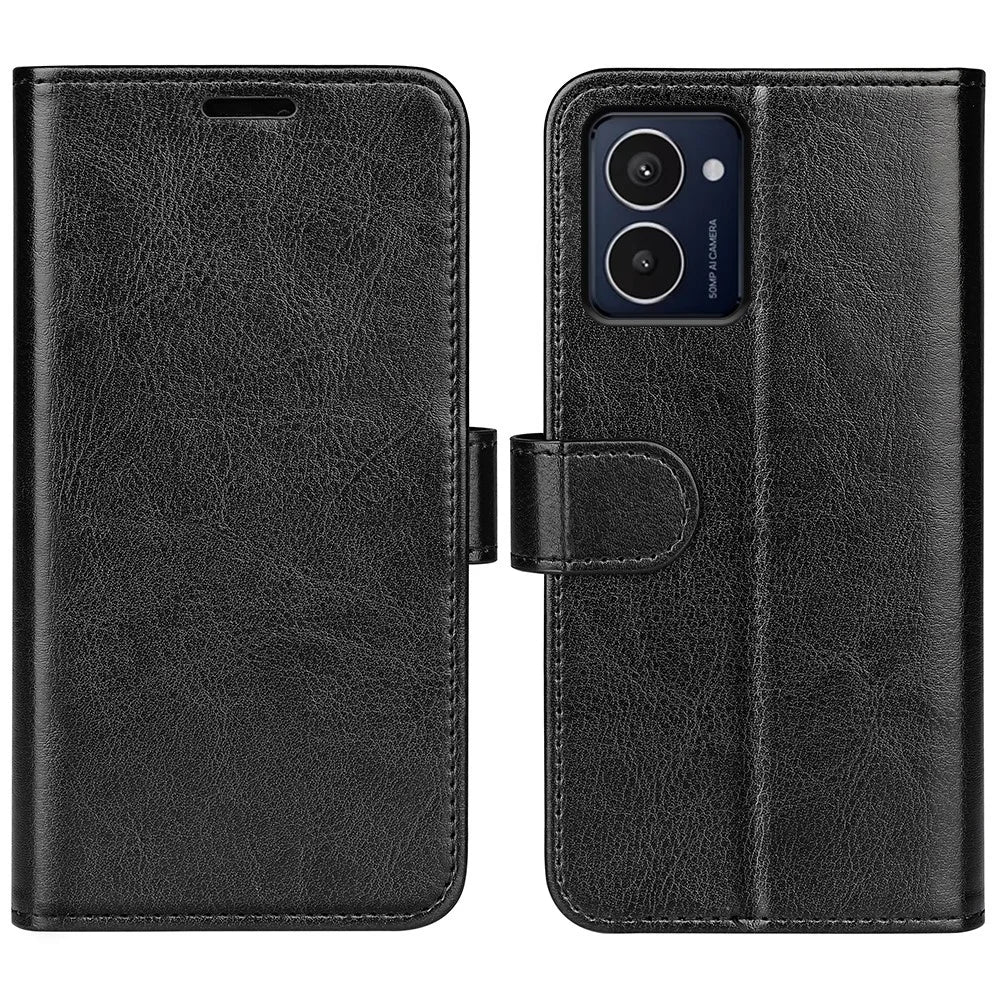For HMD Pulse / Pulse+ / Pulse Pro Wallet Case Crazy Horse Texture Leather Stand Phone Cover - Black - 1