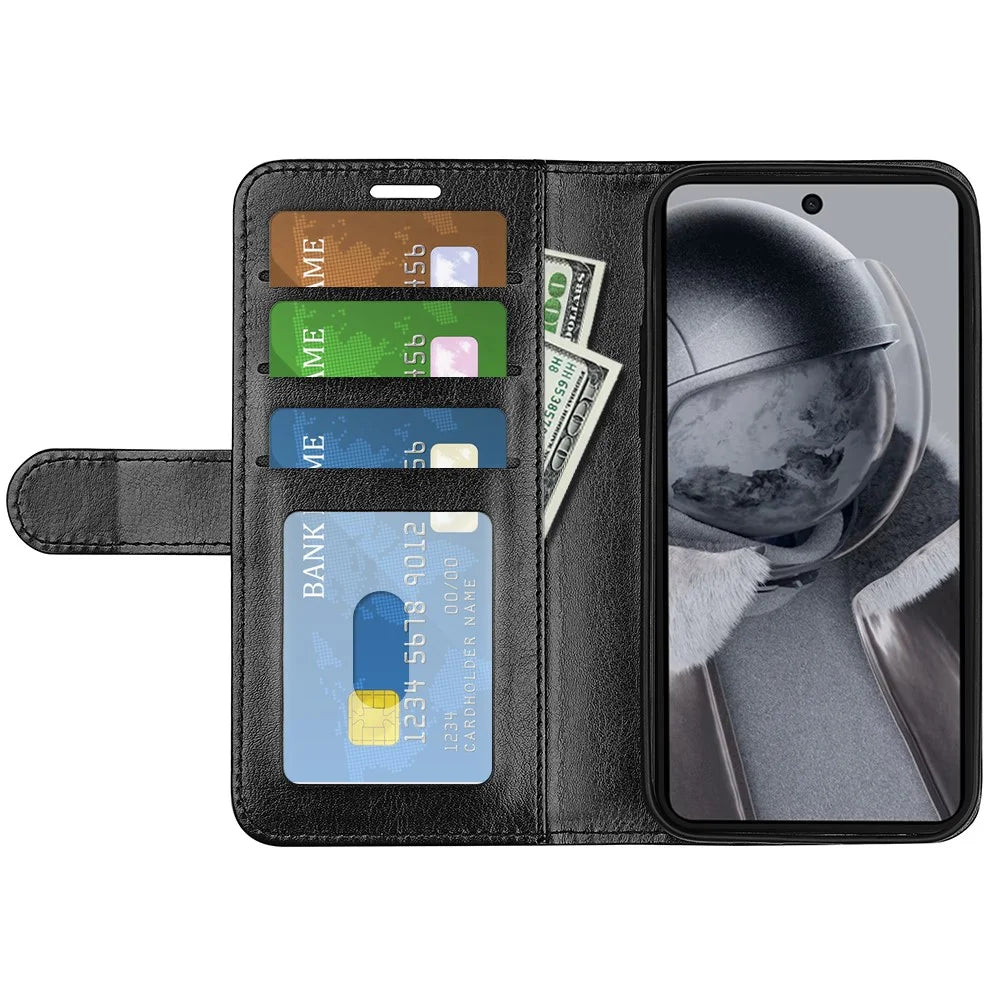 For HMD Pulse / Pulse+ / Pulse Pro Wallet Case Crazy Horse Texture Leather Stand Phone Cover - Black - 2