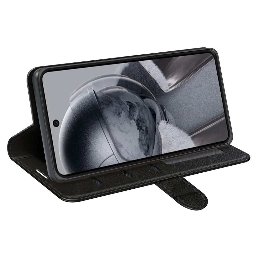 For HMD Pulse / Pulse+ / Pulse Pro Wallet Case Crazy Horse Texture Leather Stand Phone Cover - Black - 3