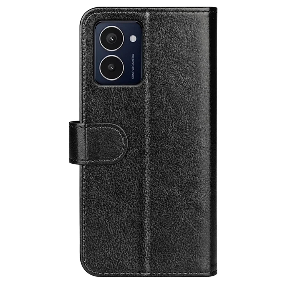 For HMD Pulse / Pulse+ / Pulse Pro Wallet Case Crazy Horse Texture Leather Stand Phone Cover - Black - 7