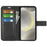 For Samsung Galaxy S24 FE Stand Case Calf Texture Anti-Scratch Leather Phone Cover - Black - 2
