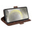 For Samsung Galaxy S24 FE Stand Case Calf Texture Leather Phone Cover with Wallet - Brown - 3
