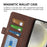 For Samsung Galaxy S24 FE Stand Case Calf Texture Leather Phone Cover with Wallet - Brown - 4