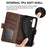 For Samsung Galaxy S24 FE Stand Case Calf Texture Leather Phone Cover with Wallet - Brown - 5