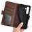 For Samsung Galaxy S24 FE Stand Case Calf Texture Leather Phone Cover with Wallet - Brown - 7