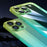 For iPhone 14 Pro Gradient Color Hard PC Case Dust-proof Electroplating Back Cover - Gradient Cyan Green - 6