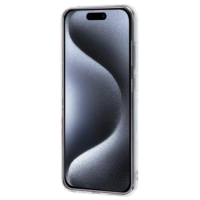 For iPhone 16 Pro Max TPU Case Marble Pattern Printing Mobile Phone Back Cover - Rose - 2