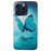 For iPhone 16 Pro Case Pattern Printing TPU Protective Phone Cover - Blue Butterfly - 1