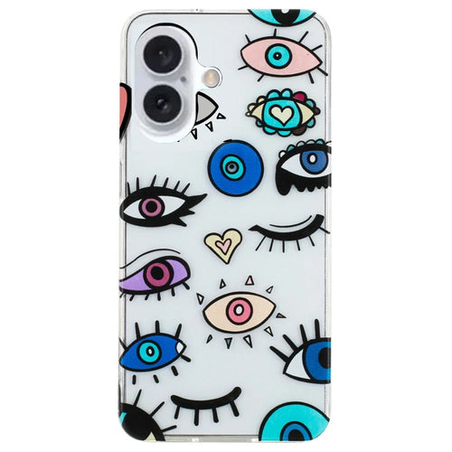 For iPhone 16 Case Pattern Printing Flexible TPU Mobile Phone Cover - Eye Monster - 1