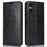 For Sony Xperia 10 VI Case Crazy Horse Texture Split Leather Wallet Phone Cover - Black - 1