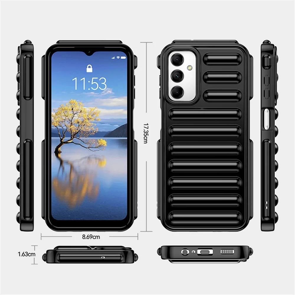Capsule Series for Samsung Galaxy F14 5G  /  M14 5G Case TPU Anti-Drop Cell Phone Cover - Black - 6