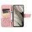 For Google Pixel 8 Case Butterfly Flower Leather Phone Cover 3D Rhinestone Decor - Rose Gold - 2