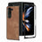 For Samsung Galaxy Z Fold6 5G Case Retro PU Leather Coated PC Folding Phone Cover - Brown - 2