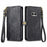 For Nothing Phone (2a) Plus / Phone (2a) Zipper Wallet Case Geometry Lines Leather Phone Cover with Strap - Black - 1