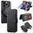 For iPhone 15 Pro Magnetic Case CASENEO Detachable Leather Phone Wallet Cover - Black - 1