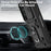 For Samsung Galaxy Z Fold6 5G Case Camera Protection PC+TPU Phone Cover Finger Ring Holder Kickstand - Black - 3