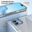 For iPhone 16 Plus Clear Phone Case Hard PC Anti-Scratch Mobile Phone Back Cover - Blue - 3