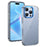 For iPhone 16 Pro Clear Phone Case Hard PC Anti-Scratch Mobile Phone Back Cover - Blue - 1
