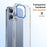 For iPhone 16 Pro Clear Phone Case Hard PC Anti-Scratch Mobile Phone Back Cover - Blue - 3