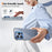 For iPhone 16 Pro Clear Phone Case Hard PC Anti-Scratch Mobile Phone Back Cover - Blue - 4