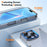For iPhone 16 Pro Clear Phone Case Hard PC Anti-Scratch Mobile Phone Back Cover - Blue - 6